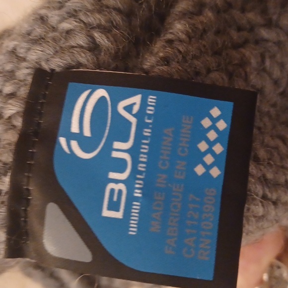 Bula Unisex Gray Chunky Knit Thermal Lined Beanie - Picture 6 of 7